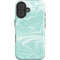 Mint Marbling iPhone 16 Plus Impact Case